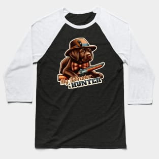 Hunter Labrador Retriever Baseball T-Shirt